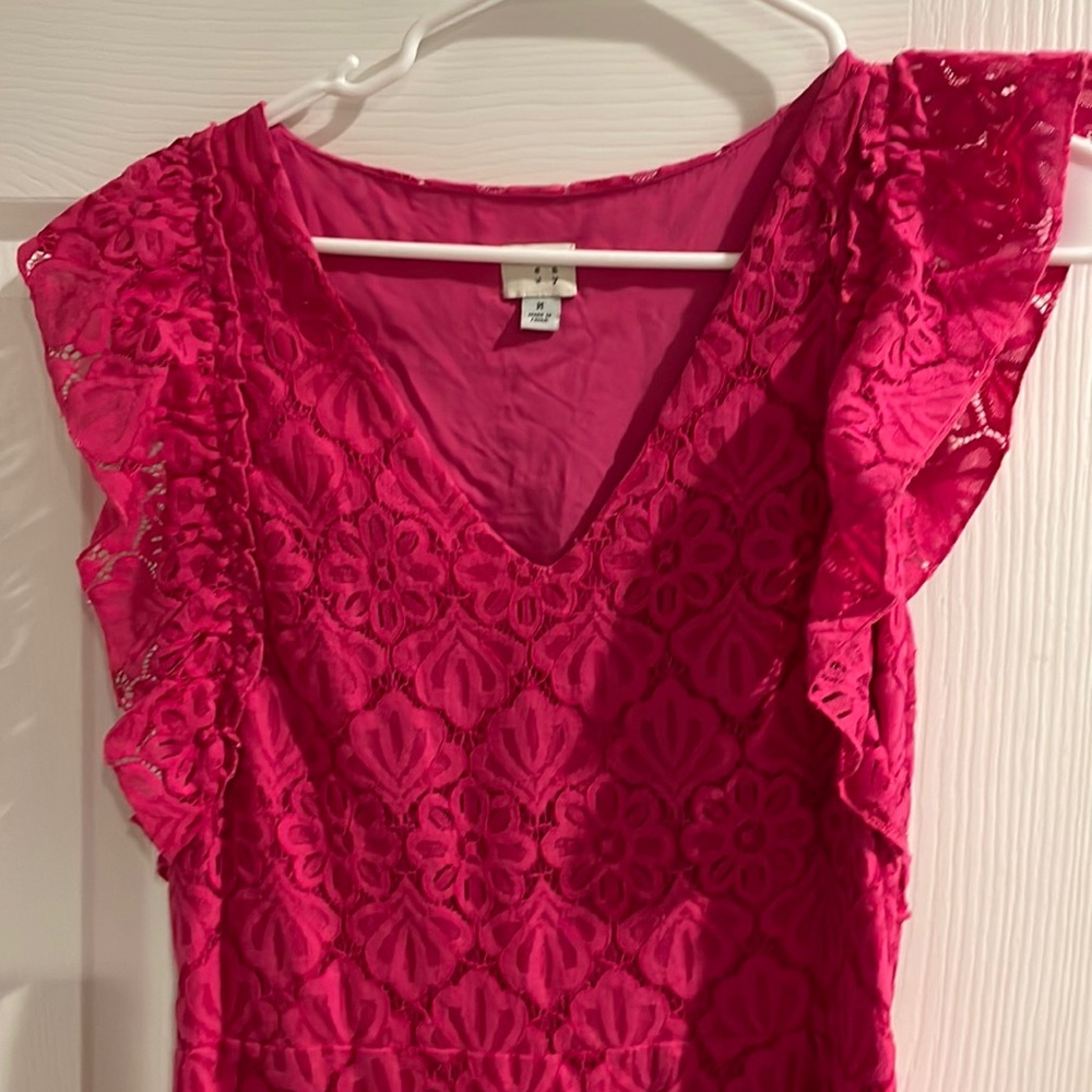 Asymmetrical Pink Lace “A New Day” Dress